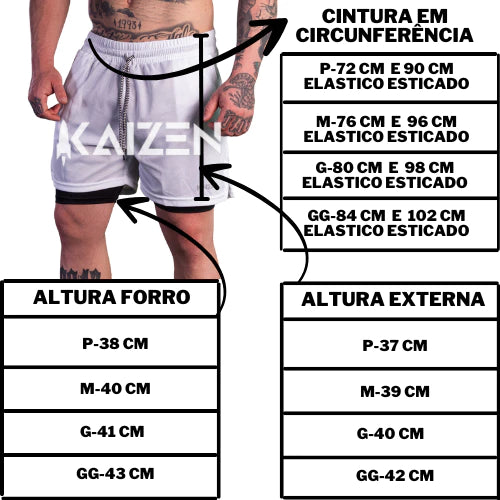 Shorts 2 em 1 Academia